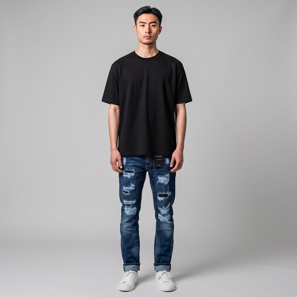 jeans kairov indigo destruccion