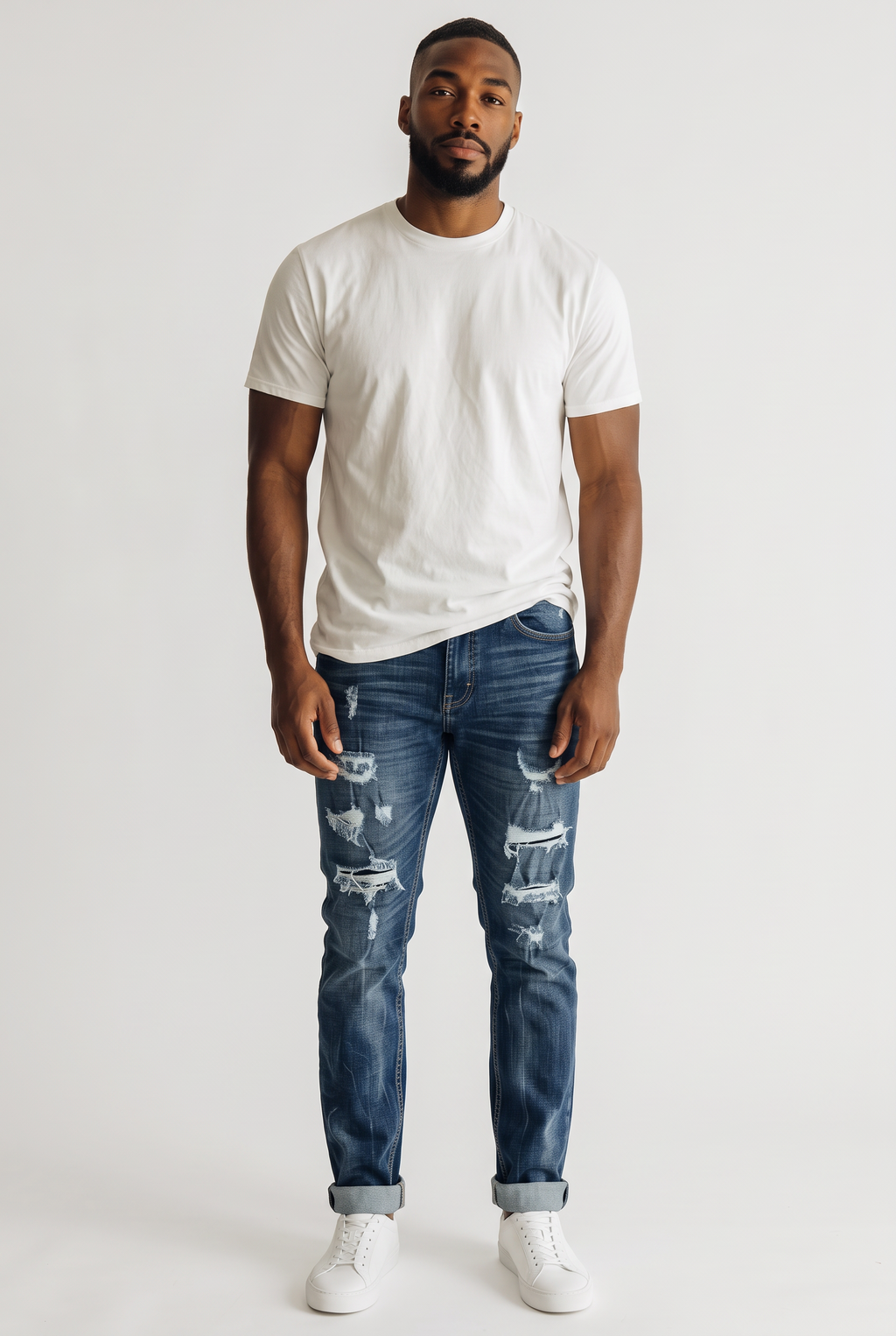 KAIROV JEANS 86 INDIGO-DESTROYED