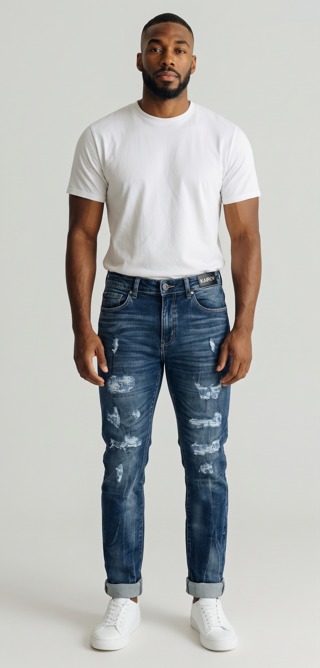KAIROV JEANS 86 ACERO-DESTROYED