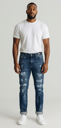 KAIROV JEANS 86 ACERO-DESTROYED