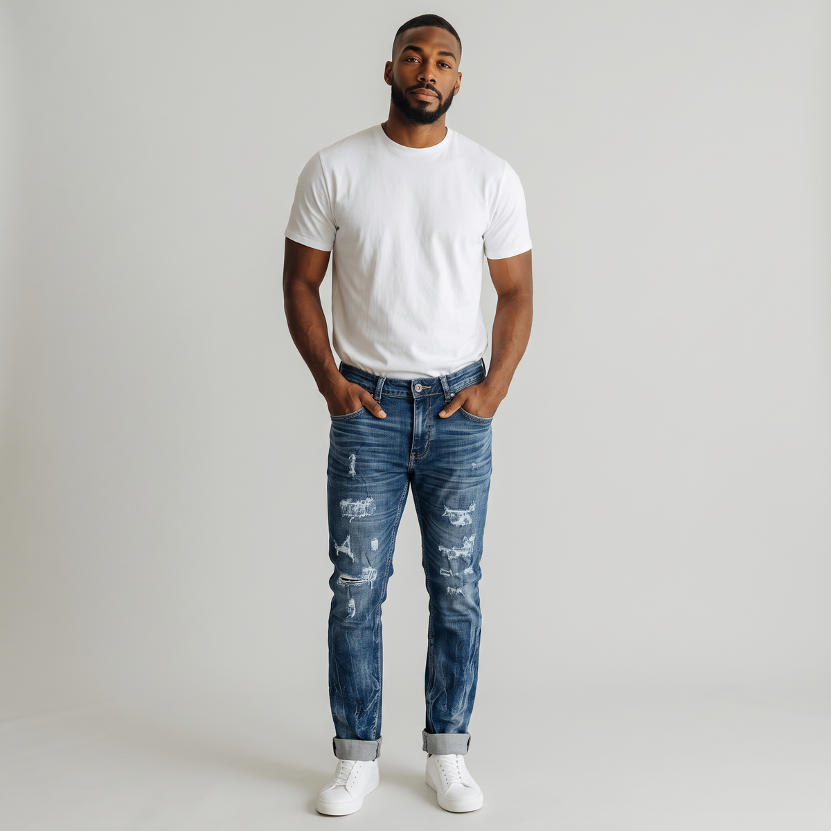 KAIROV JEANS 86 STONE-DESTROYED