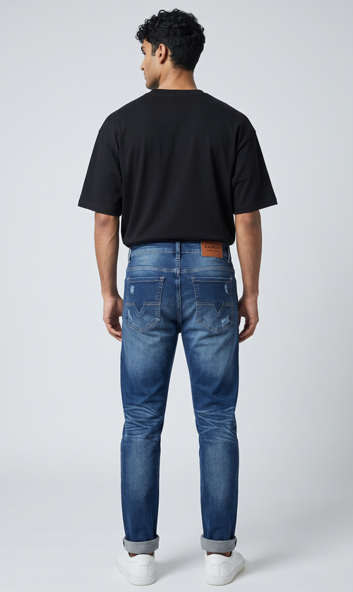 KAIROV JEANS 77 INDIGO-DESTROYED