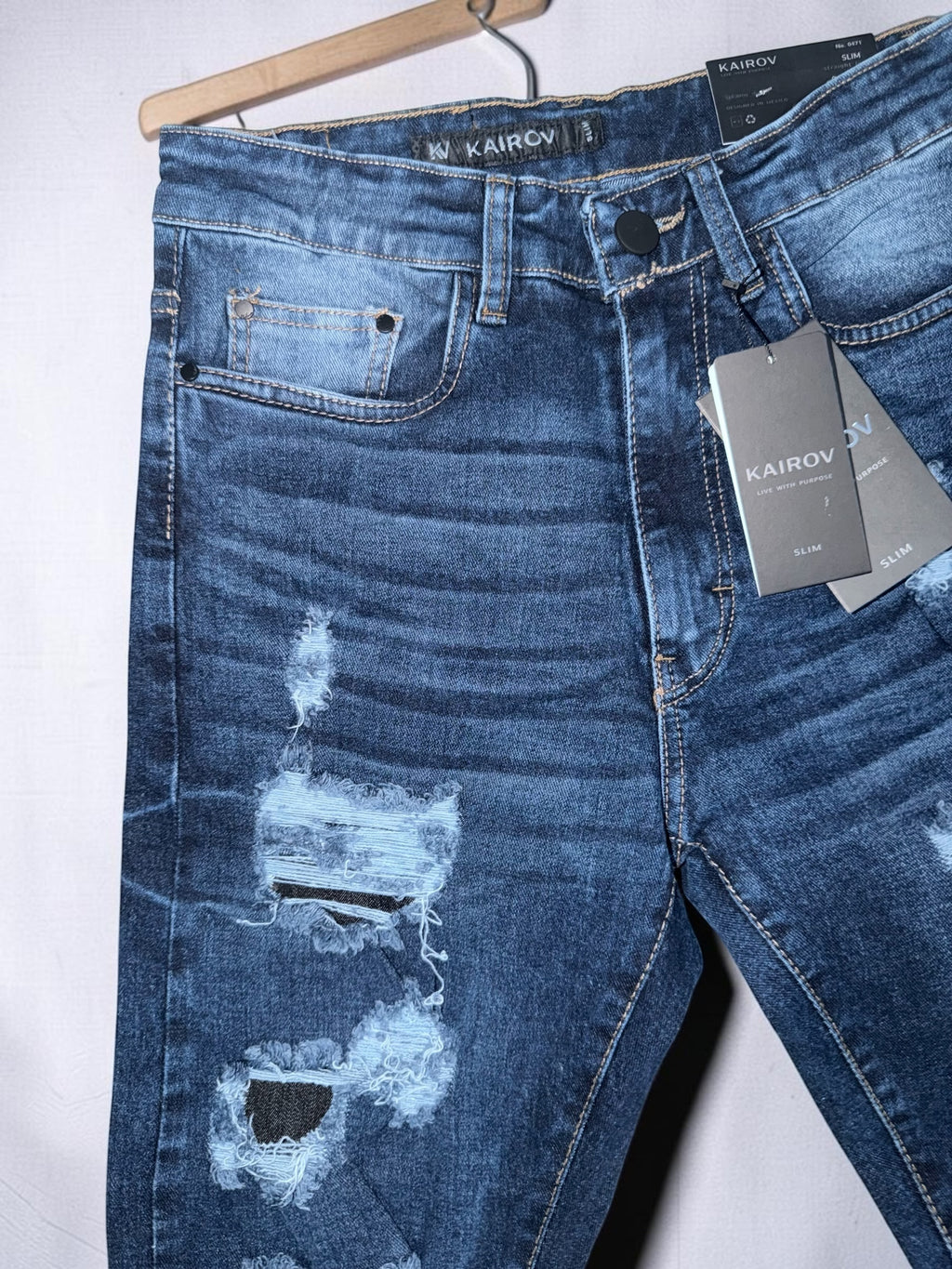jeans kairov indigo destruccion